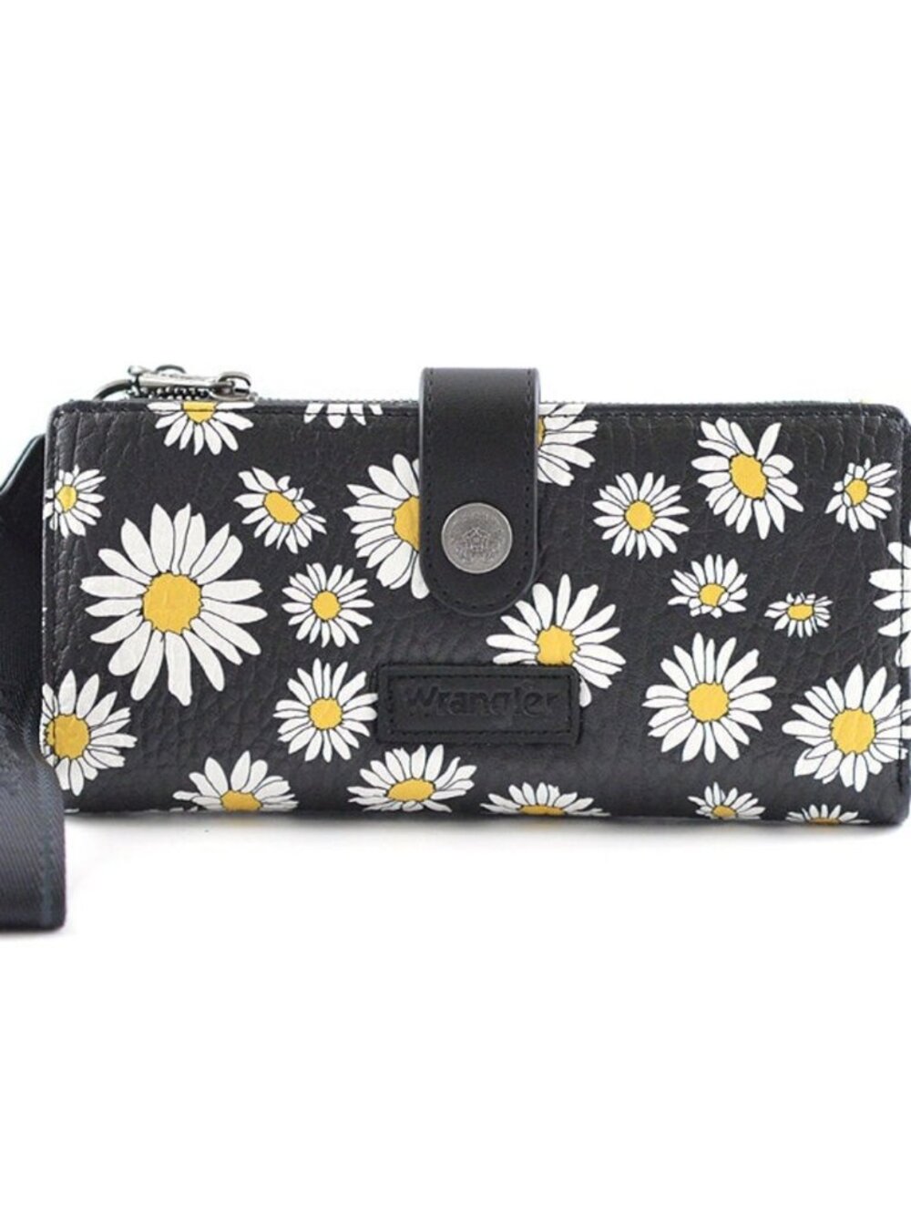 Wrangler Daisy Print Wallet Wristlet NWT Black